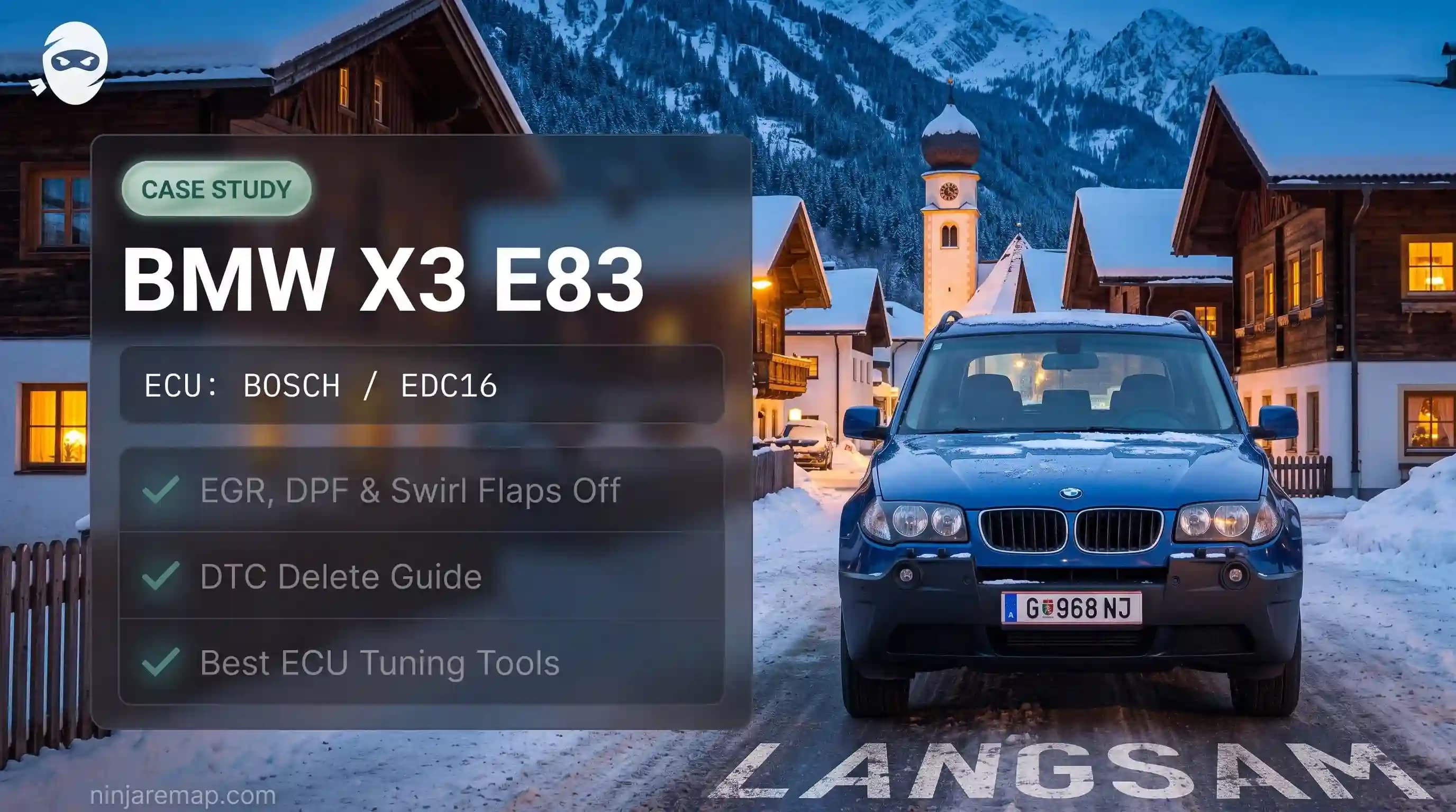 Online BMW X3 E83 DPF, EGR, DTC off and Swirl flaps removal service