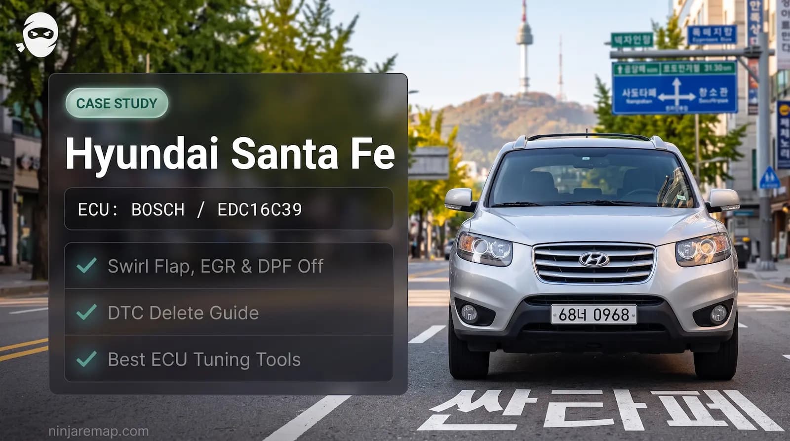 Hyundai SantaFe EGR, DPF & Swirl Flap Off Guide | EDC16C39